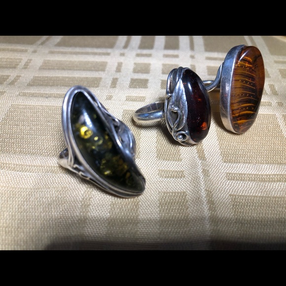 Amber Rings 3 of them - Picture 1 of 5